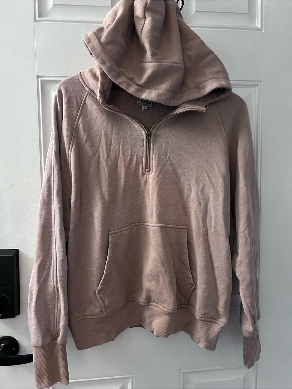 Kali Rose Women's Half-Zip Hoodie in Dusty Mauve